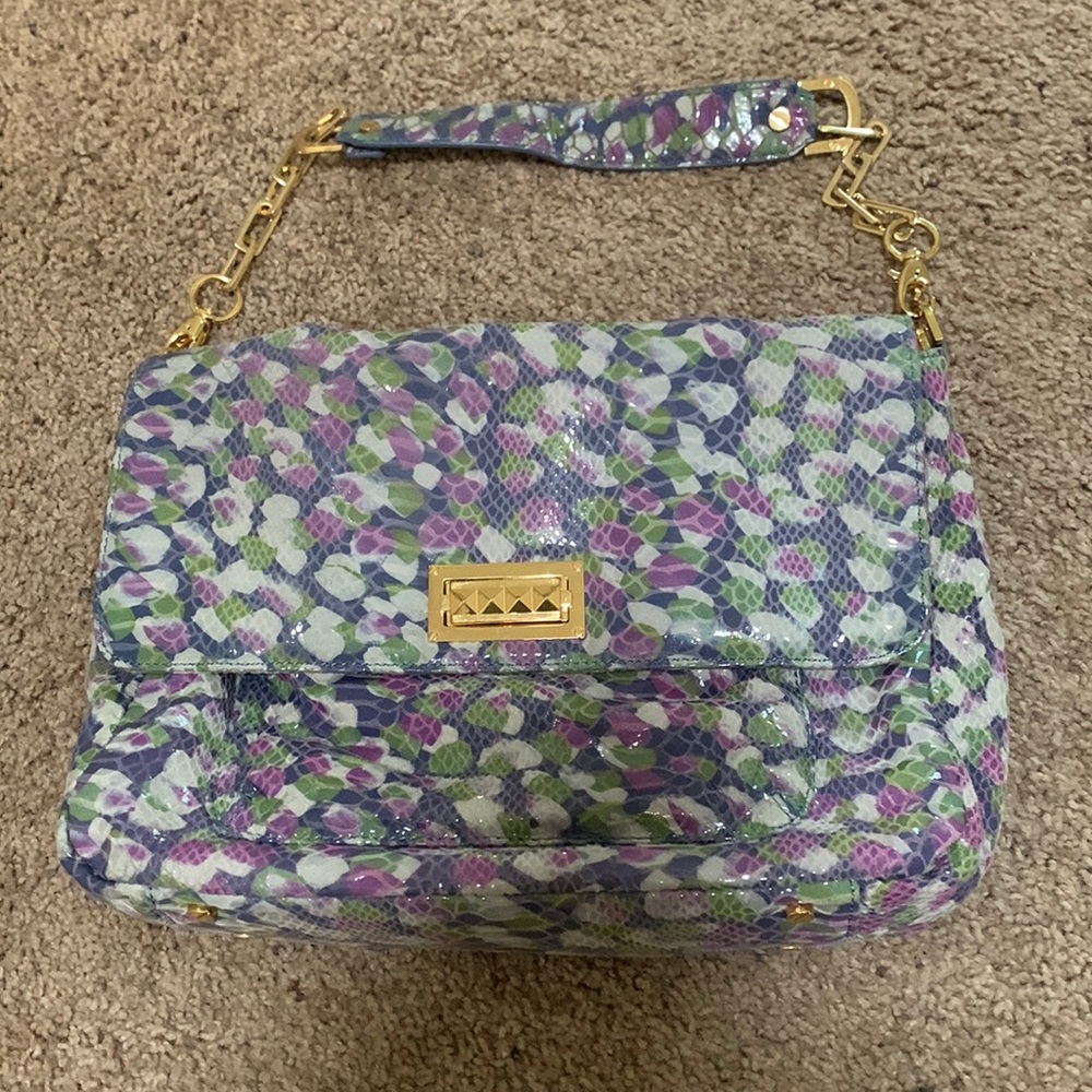 Tory Burch Faux Snakeskin Leather Shoulder Bag